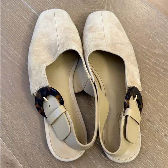 Vince Cadot Suede Slingback Flats Loafer Sandal | 6.5 - Picture 2 of 7